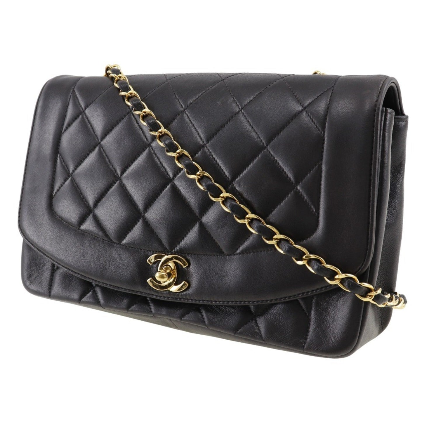 Chanel Sac Diana en cuir noir