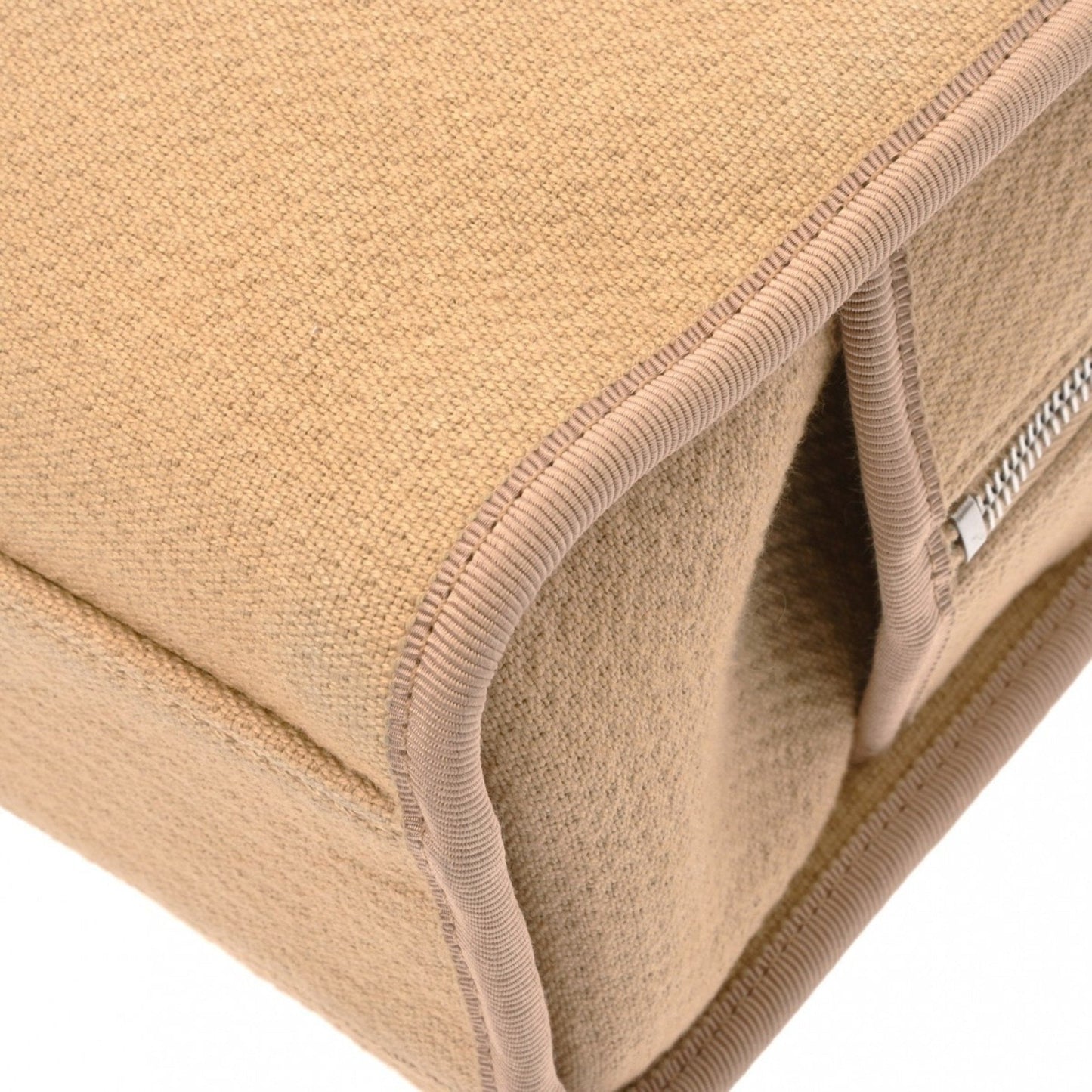 Chanel Sac Deauville en toile beige
