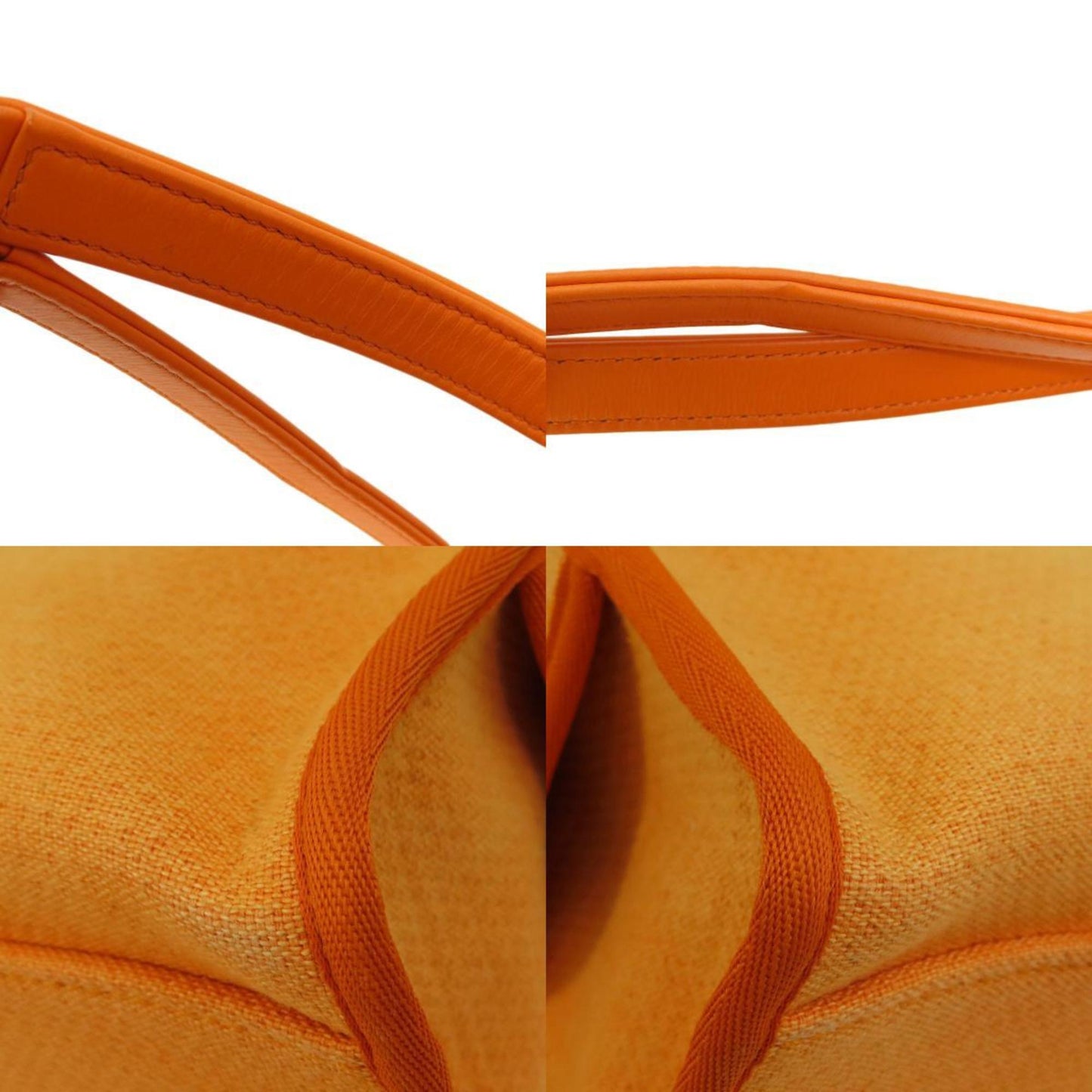 Chanel Sac Deauville en toile orange