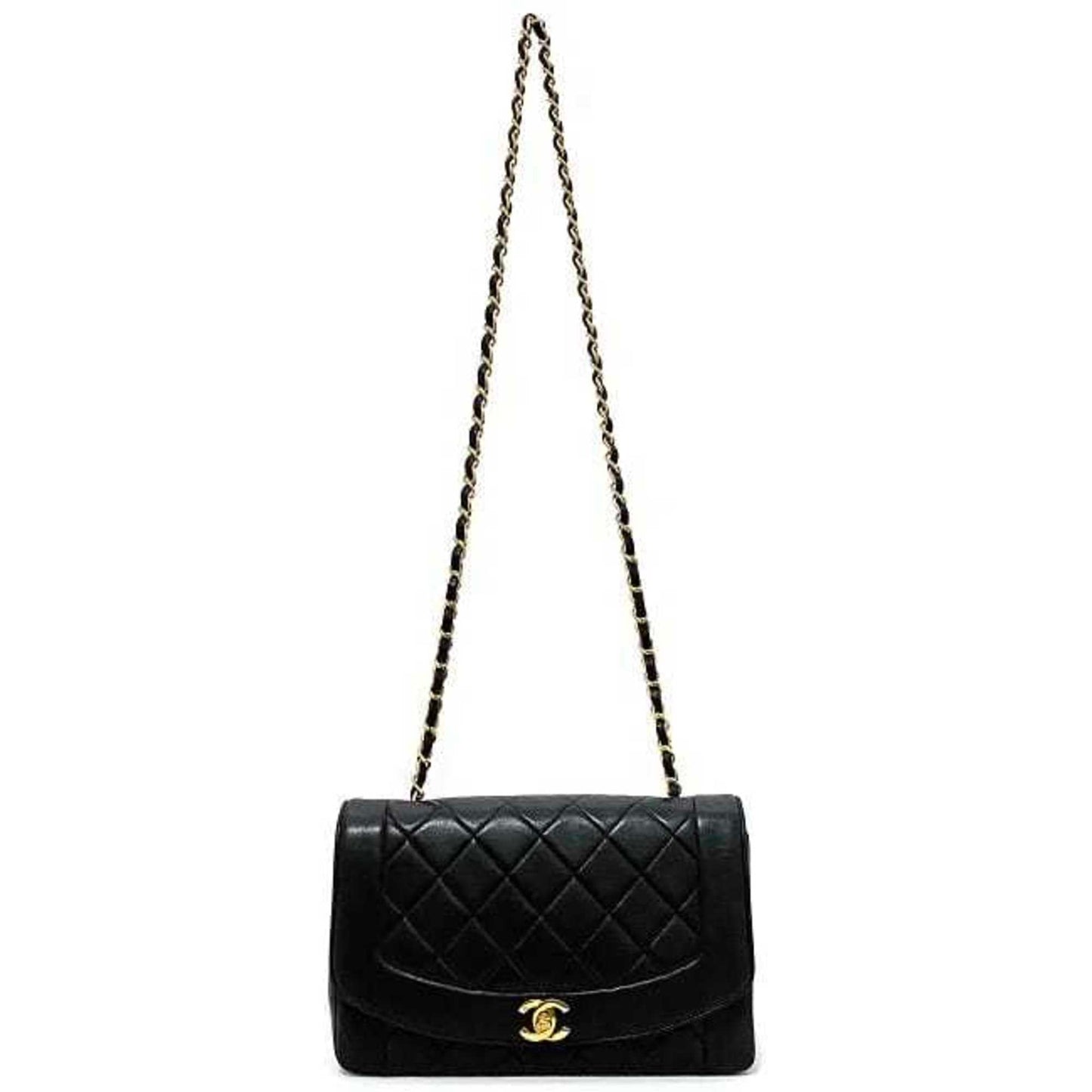 Chanel Sac Diana en cuir noir