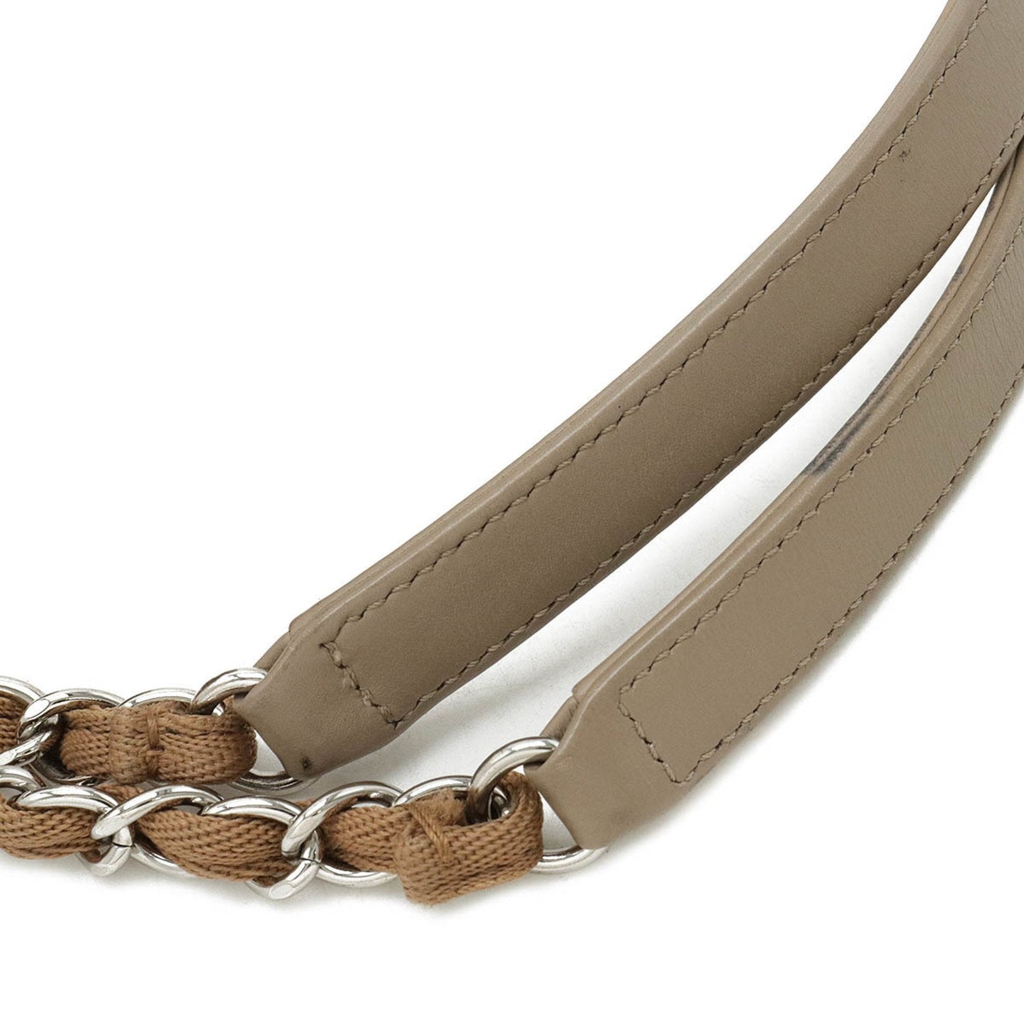 Chanel Sac Deauville en toile beige