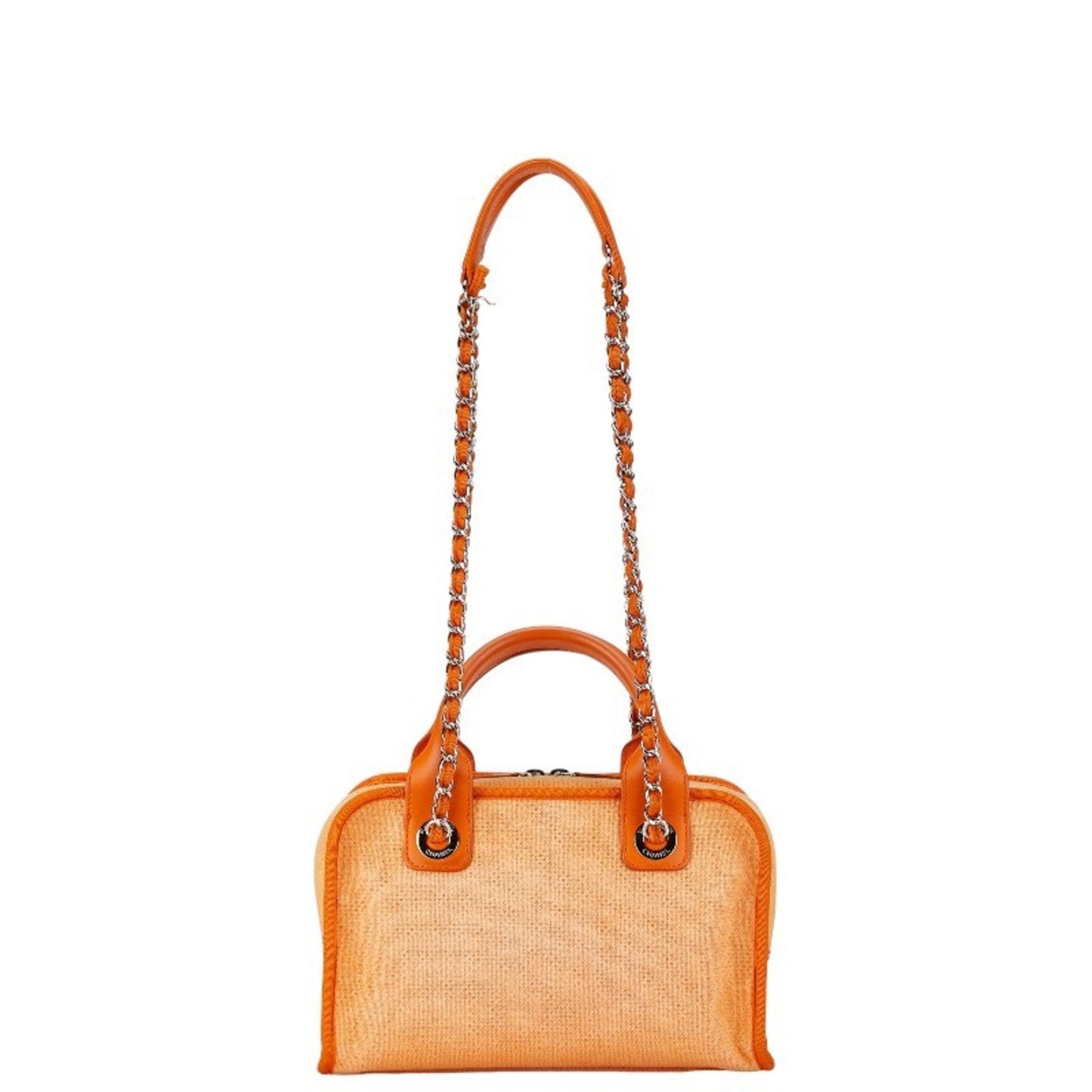 Chanel Sac Deauville en toile orange