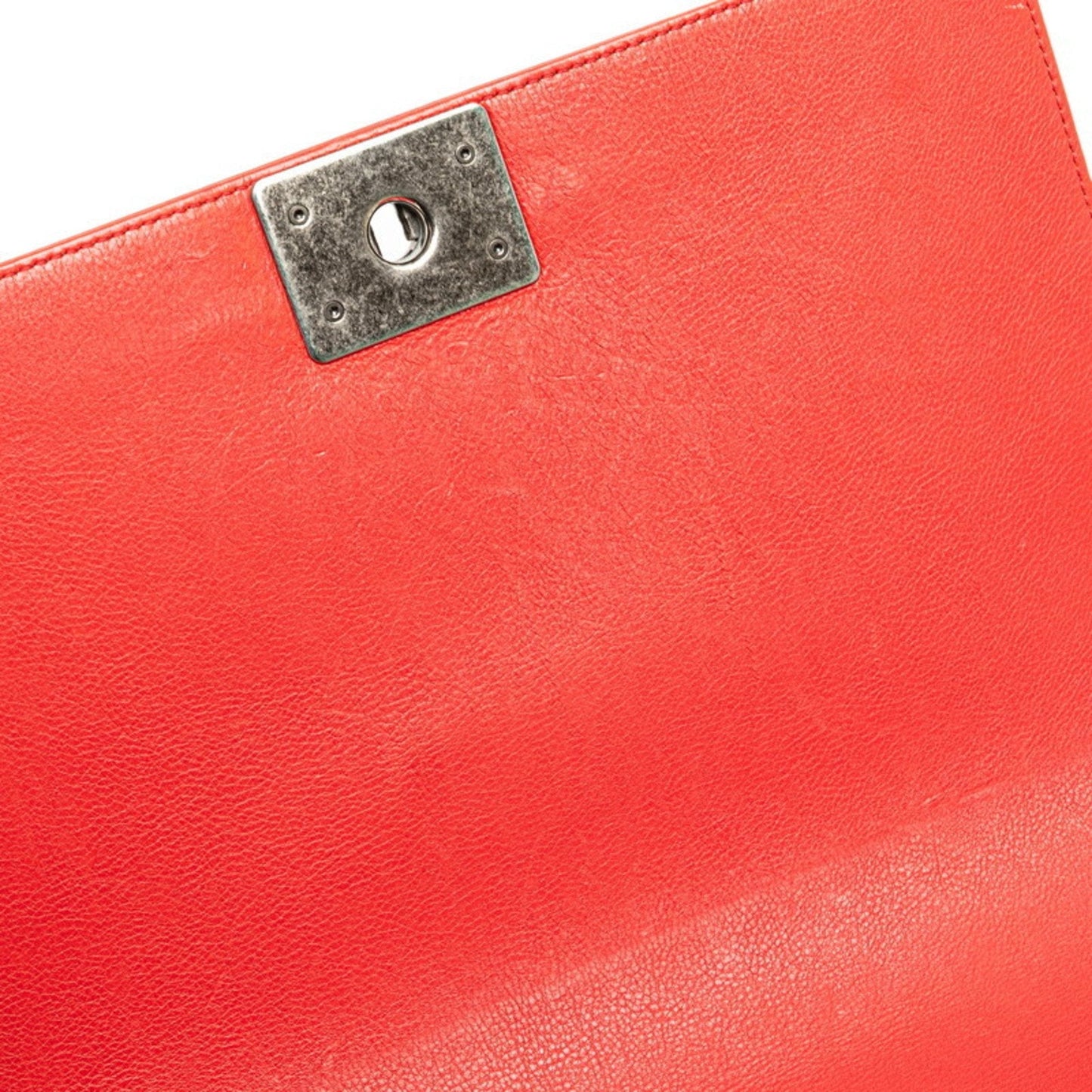 Chanel Sac Boy en cuir rouge