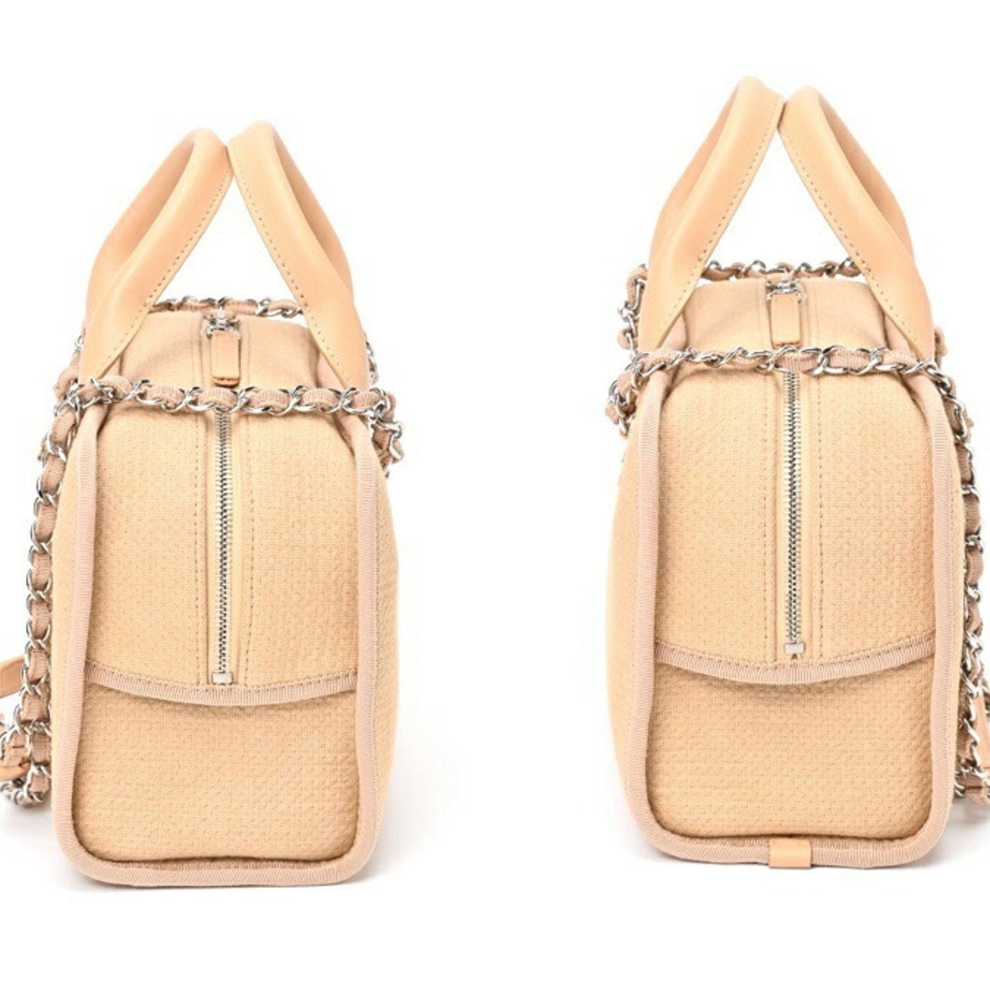 Chanel Sac Deauville en toile beige
