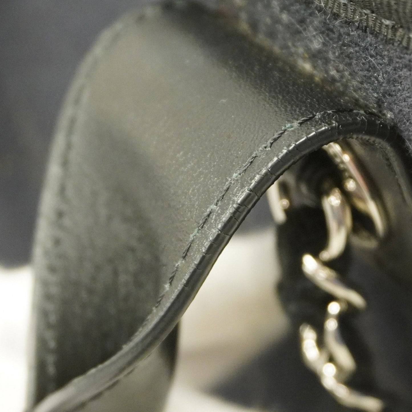 Chanel Sac Deauville en toile noir