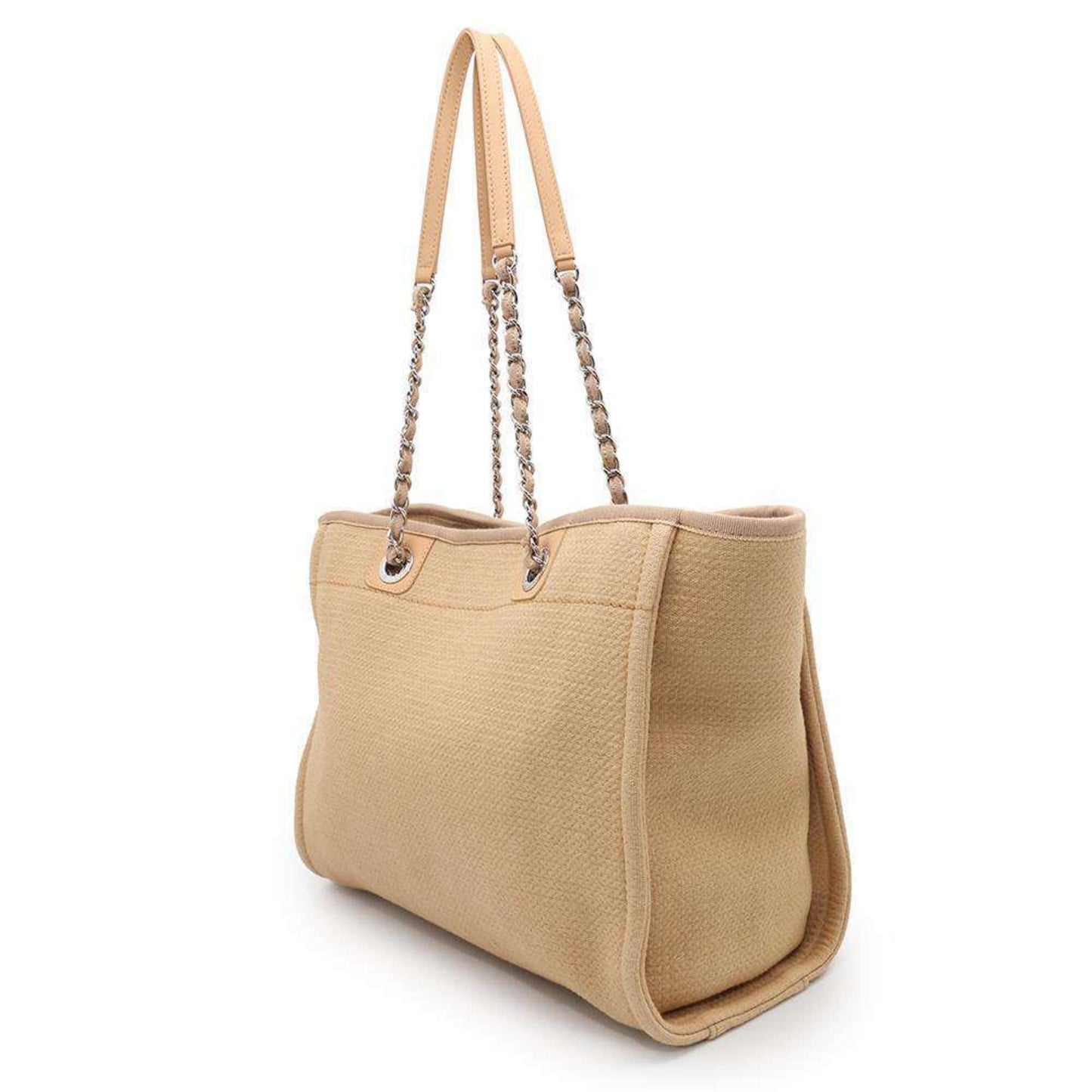 Chanel Sac Deauville en toile beige