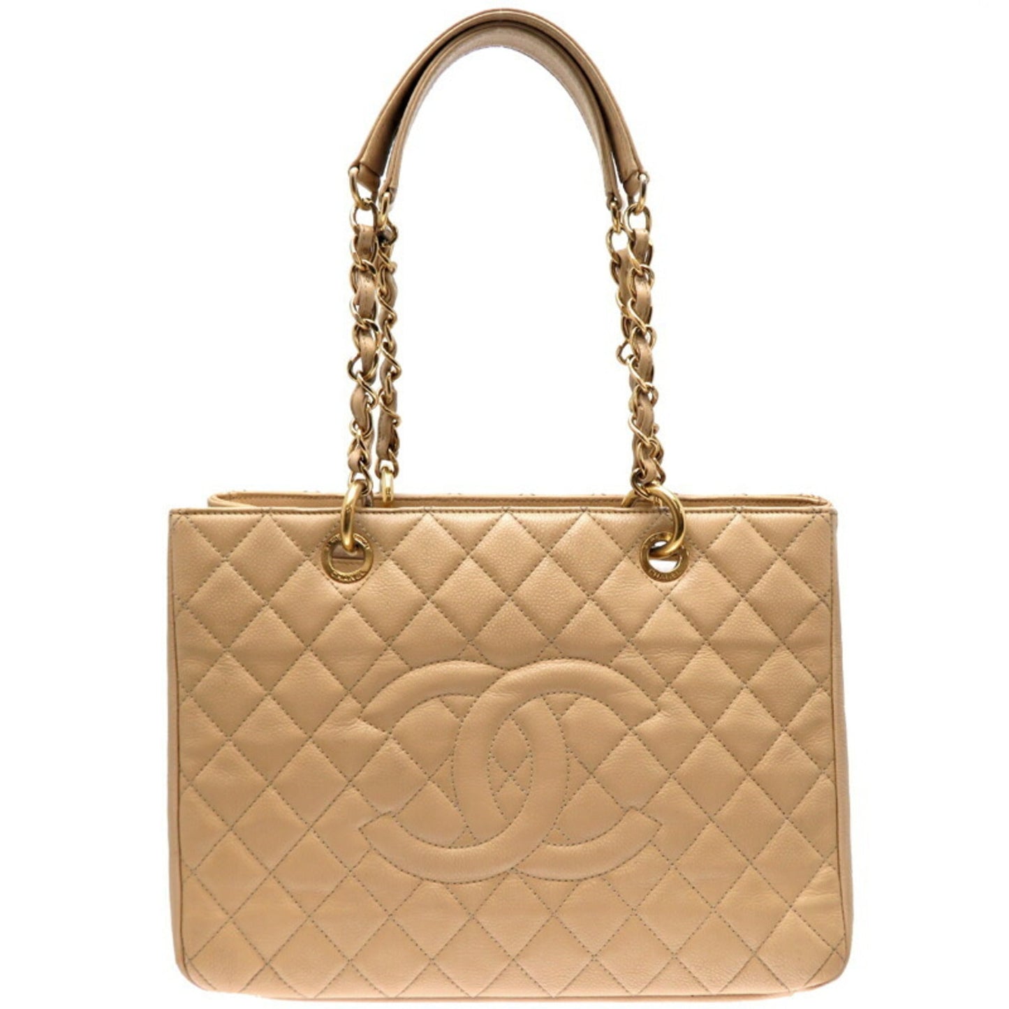 Chanel Sac GST en cuir caviar beige