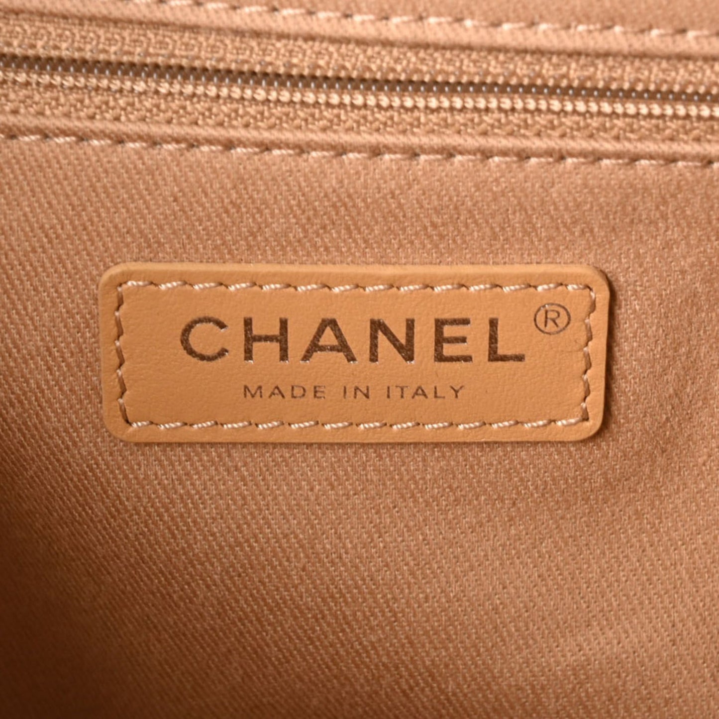 Chanel Sac Deauville en toile beige