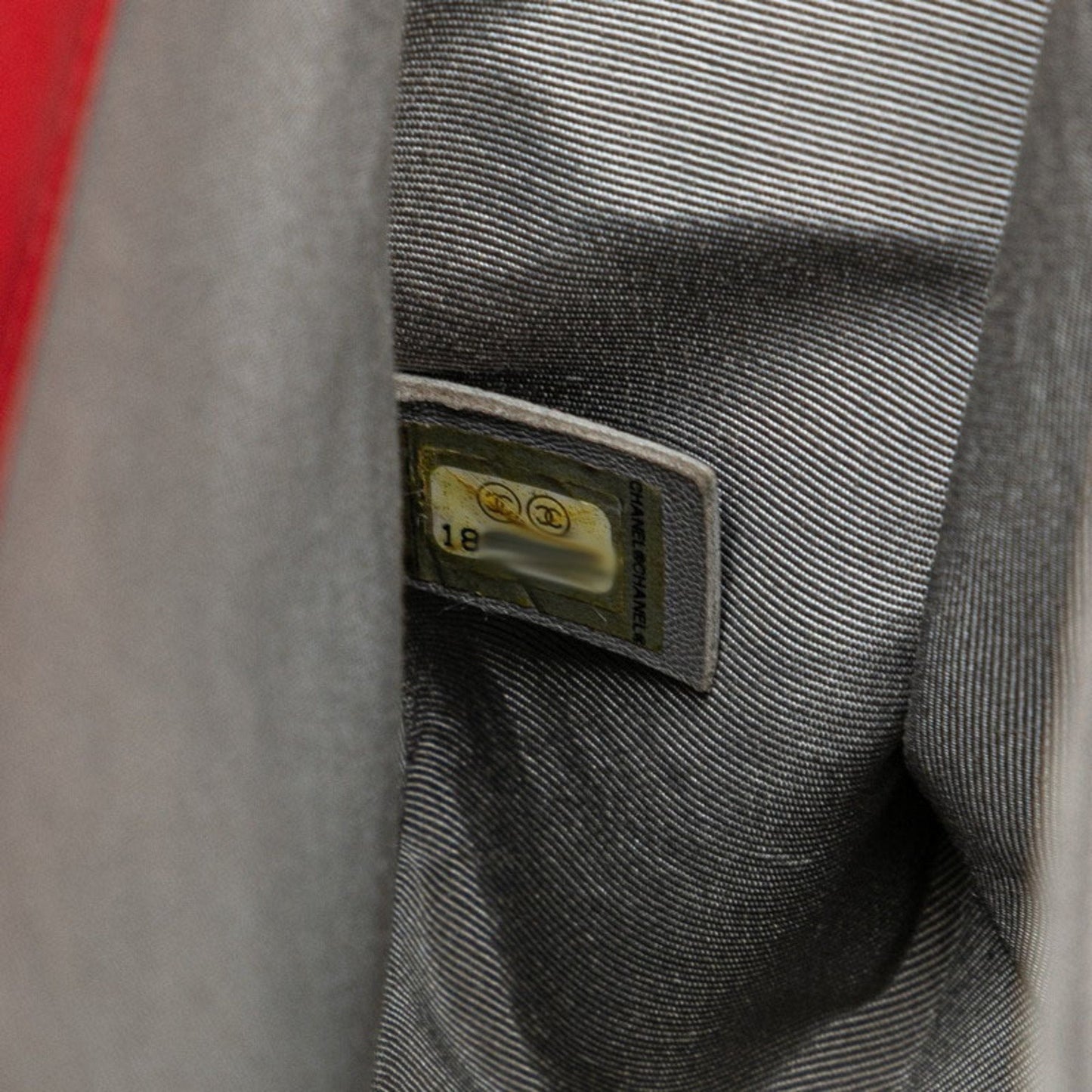 Chanel Sac Boy en cuir rouge