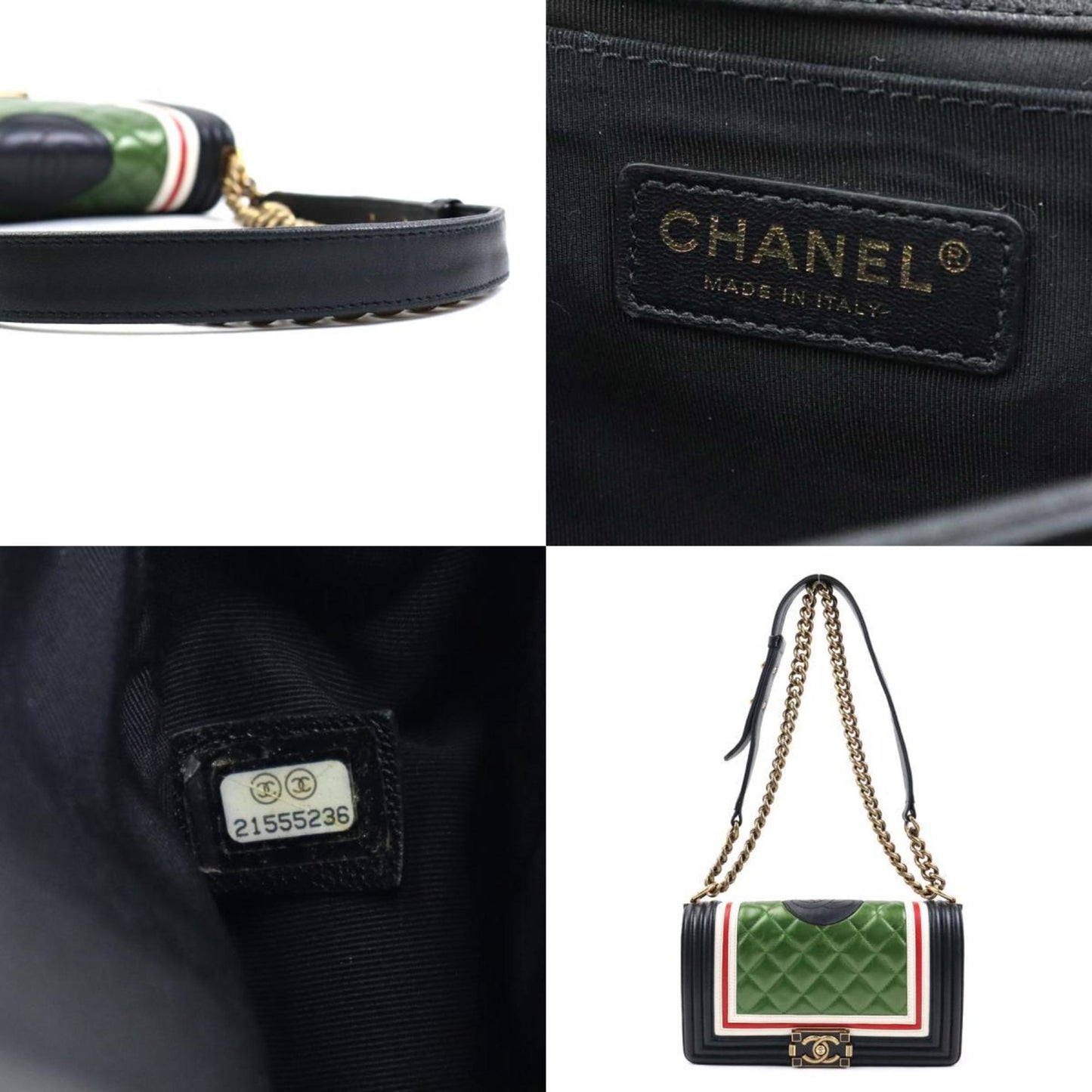 Chanel Sac Boy en cuir noir