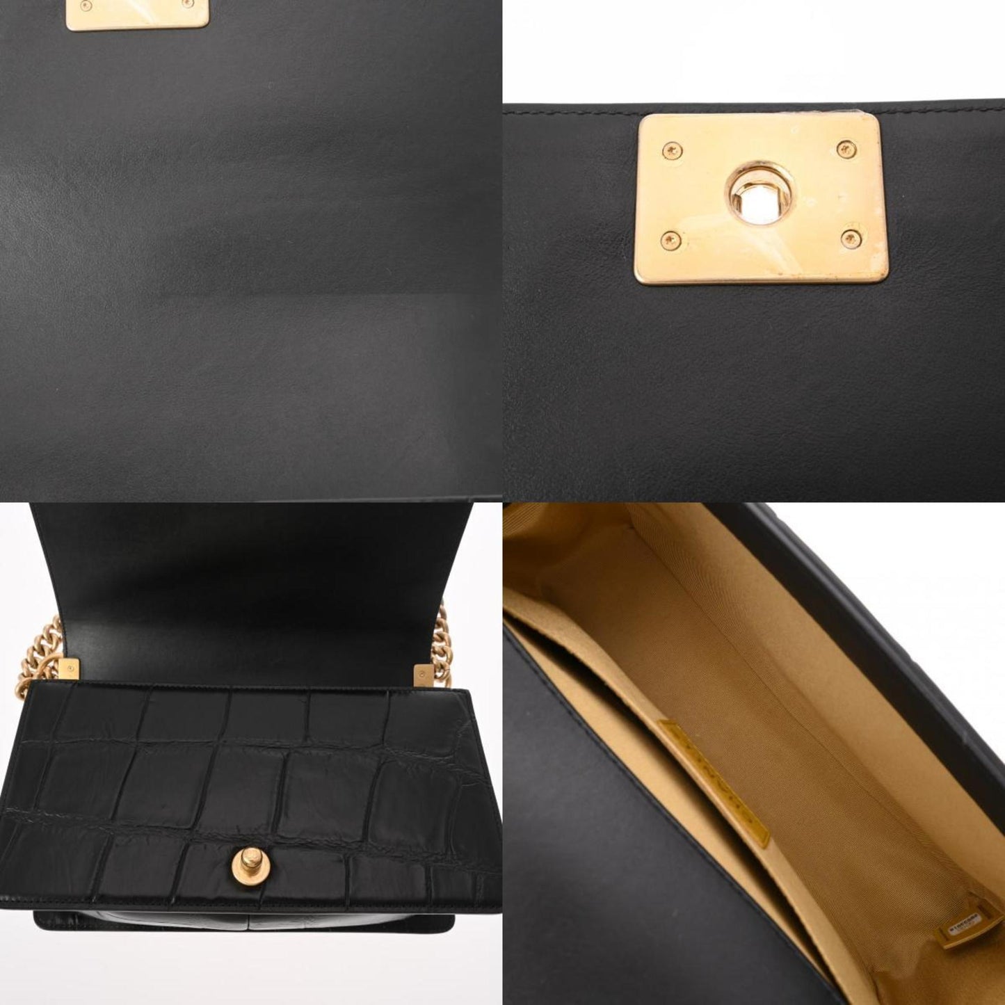 Chanel Sac Boy en cuir noir