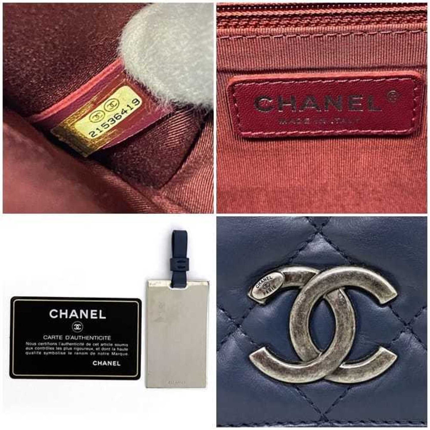 Chanel Sac Single Flap en cuir bleu