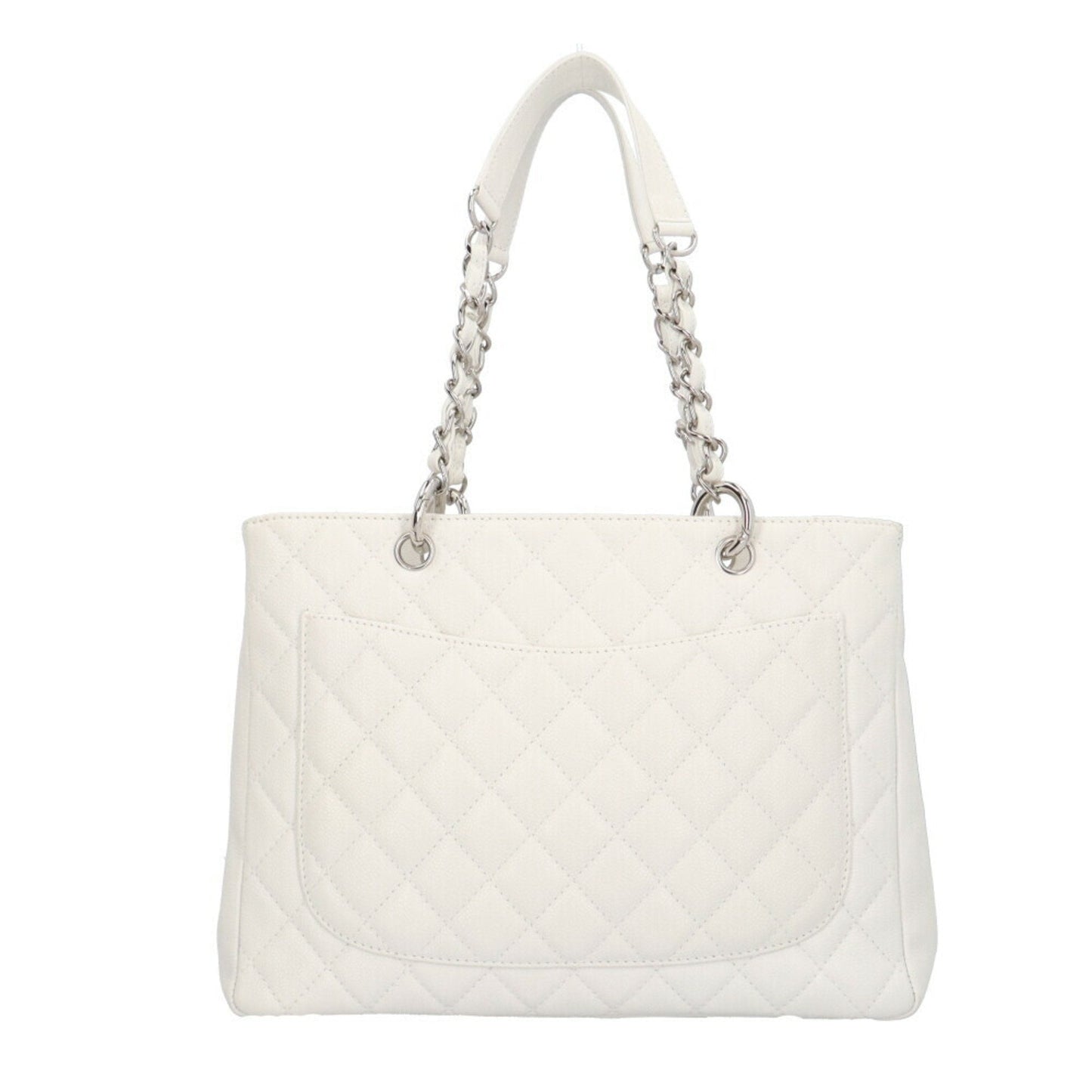 Chanel Sac GST en cuir caviar blanc