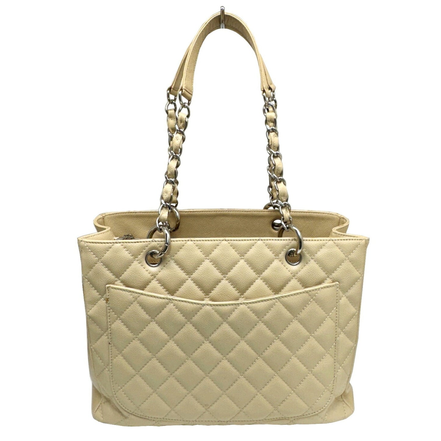 Chanel Sac GST en cuir caviar beige