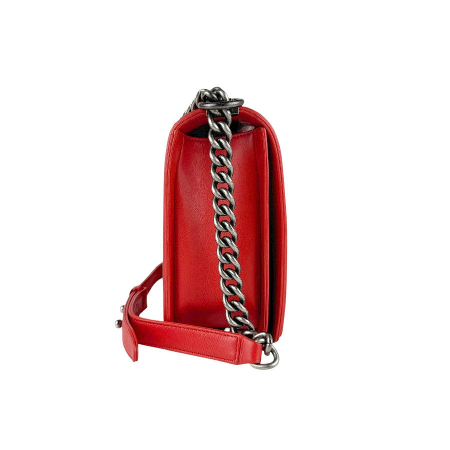 Chanel Sac Boy en cuir rouge