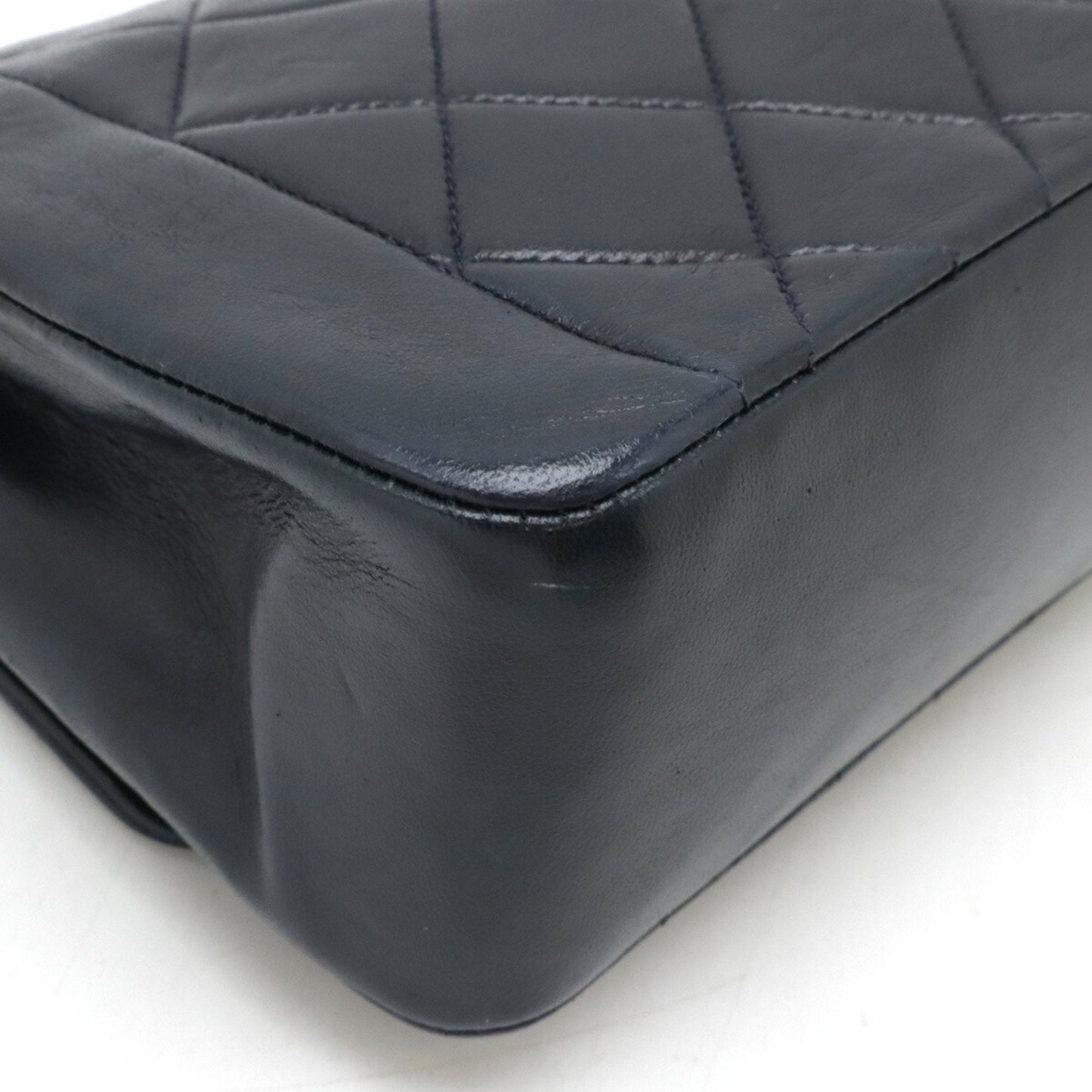 Chanel Sac Diana en cuir bleu
