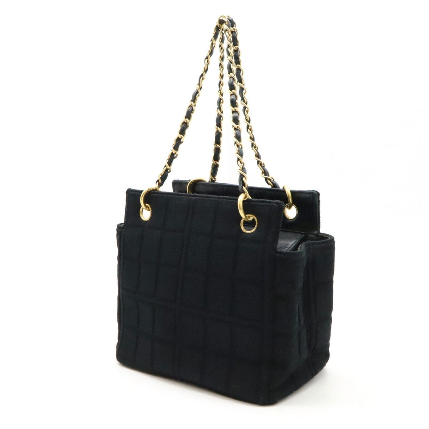 Chanel Sac Chain Tote en coton noir