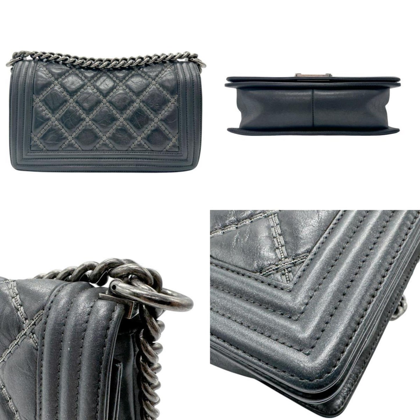 Chanel Sac Boy en cuir noir