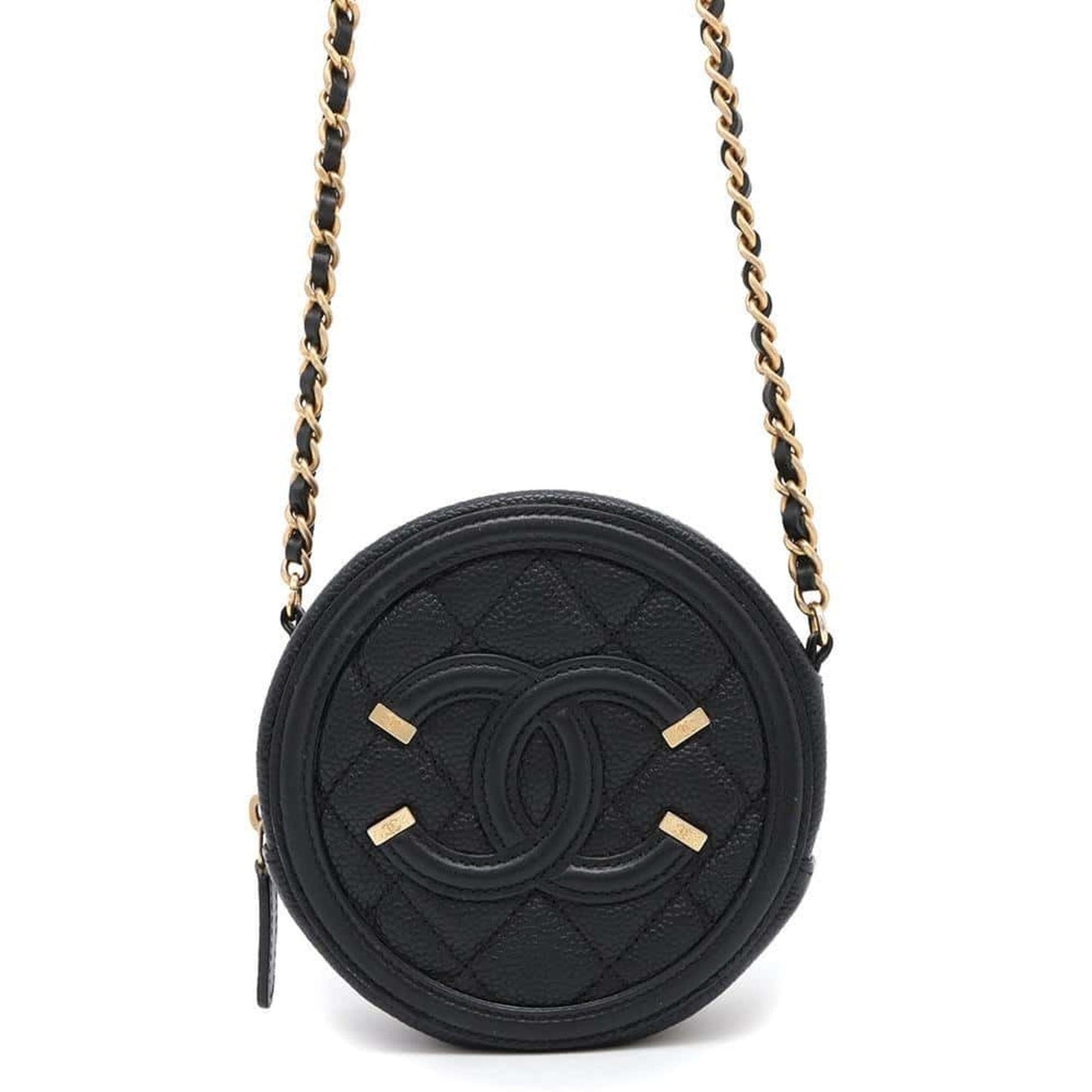 Chanel Sac Filigree en cuir caviar noir