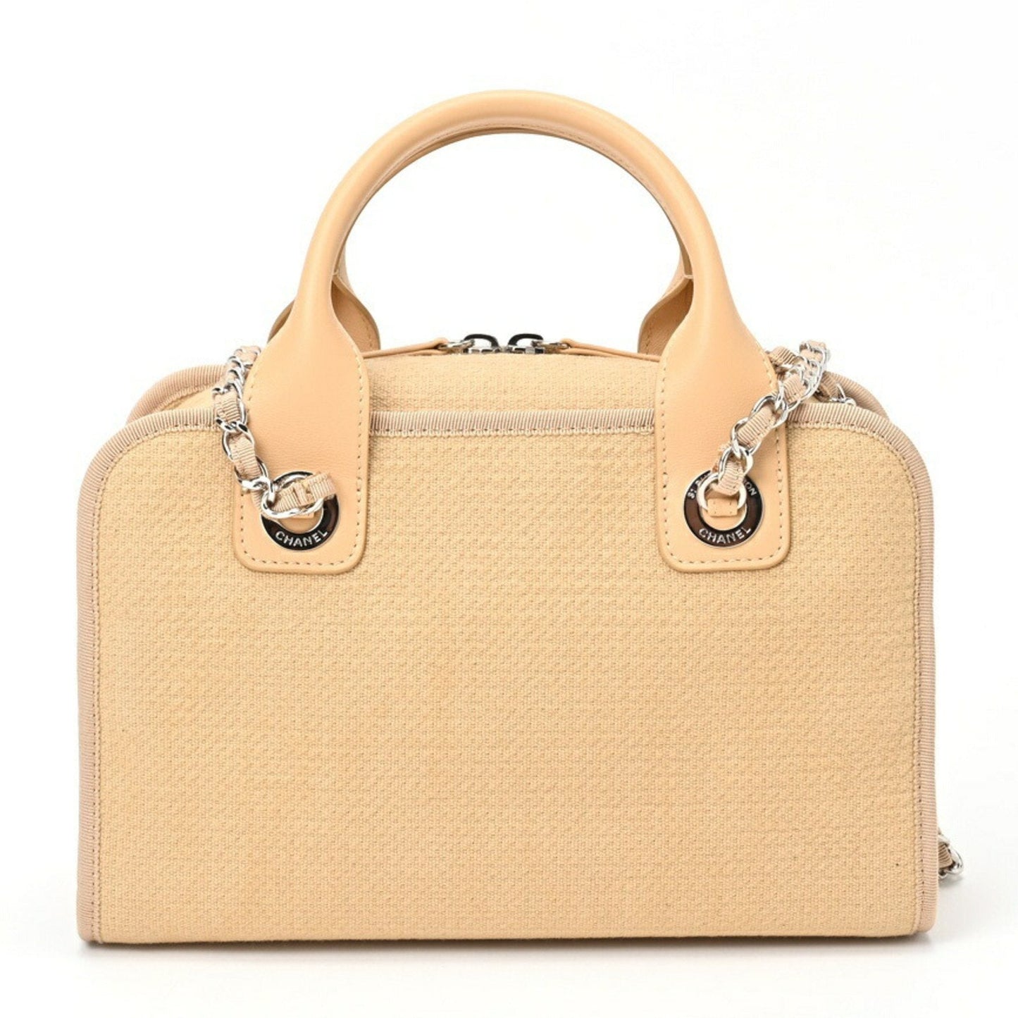 Chanel Sac Deauville en toile beige