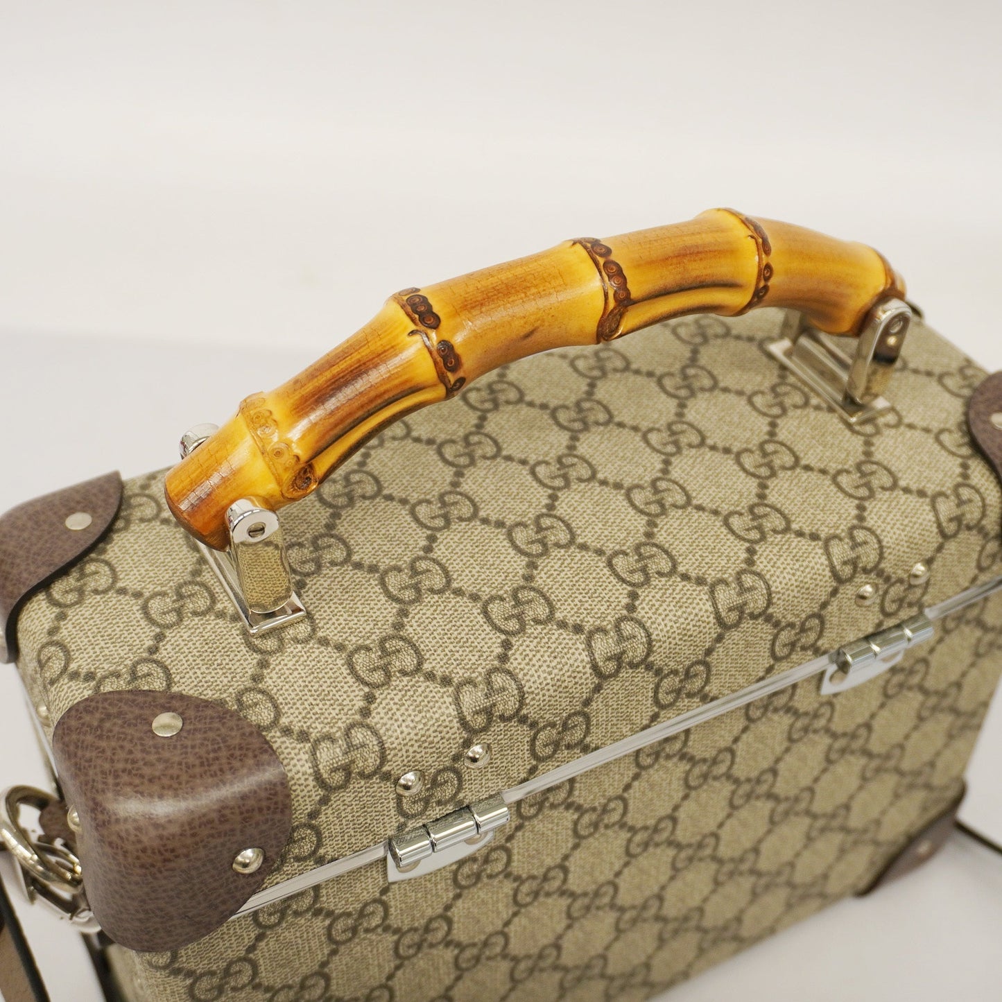 Gucci Bamboo 2WAY Bag 533623 Women's GG Supreme,Leather Handbag,Shoulder