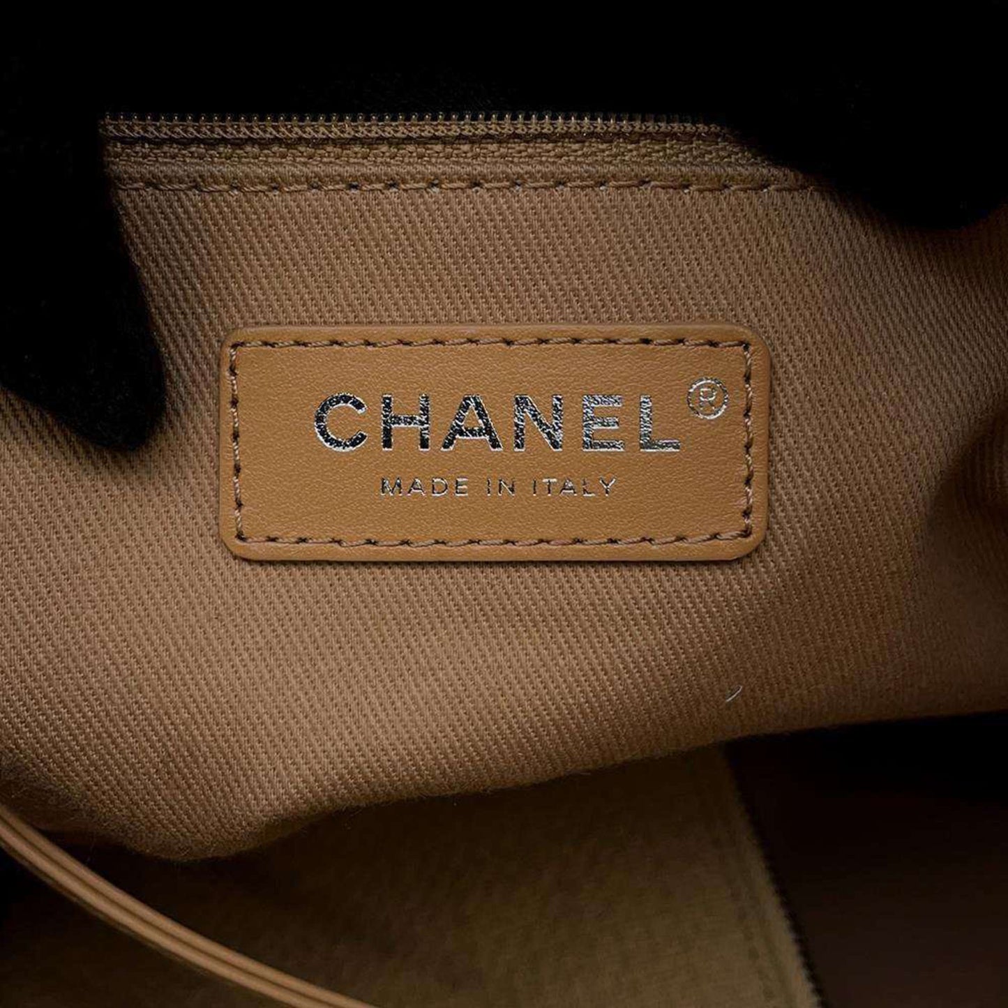 Chanel Sac Deauville en toile beige