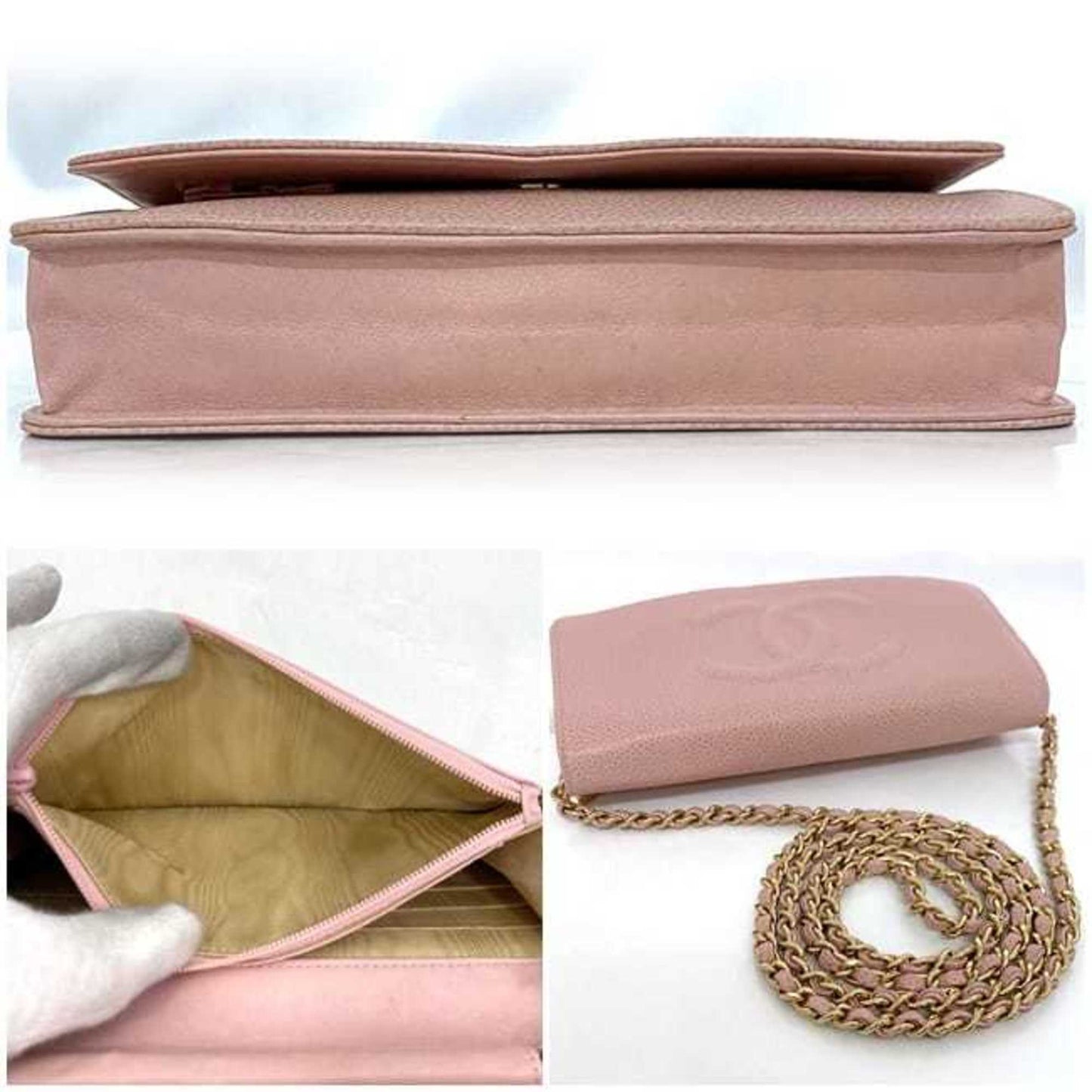 Chanel Sac Flap en cuir caviar rose