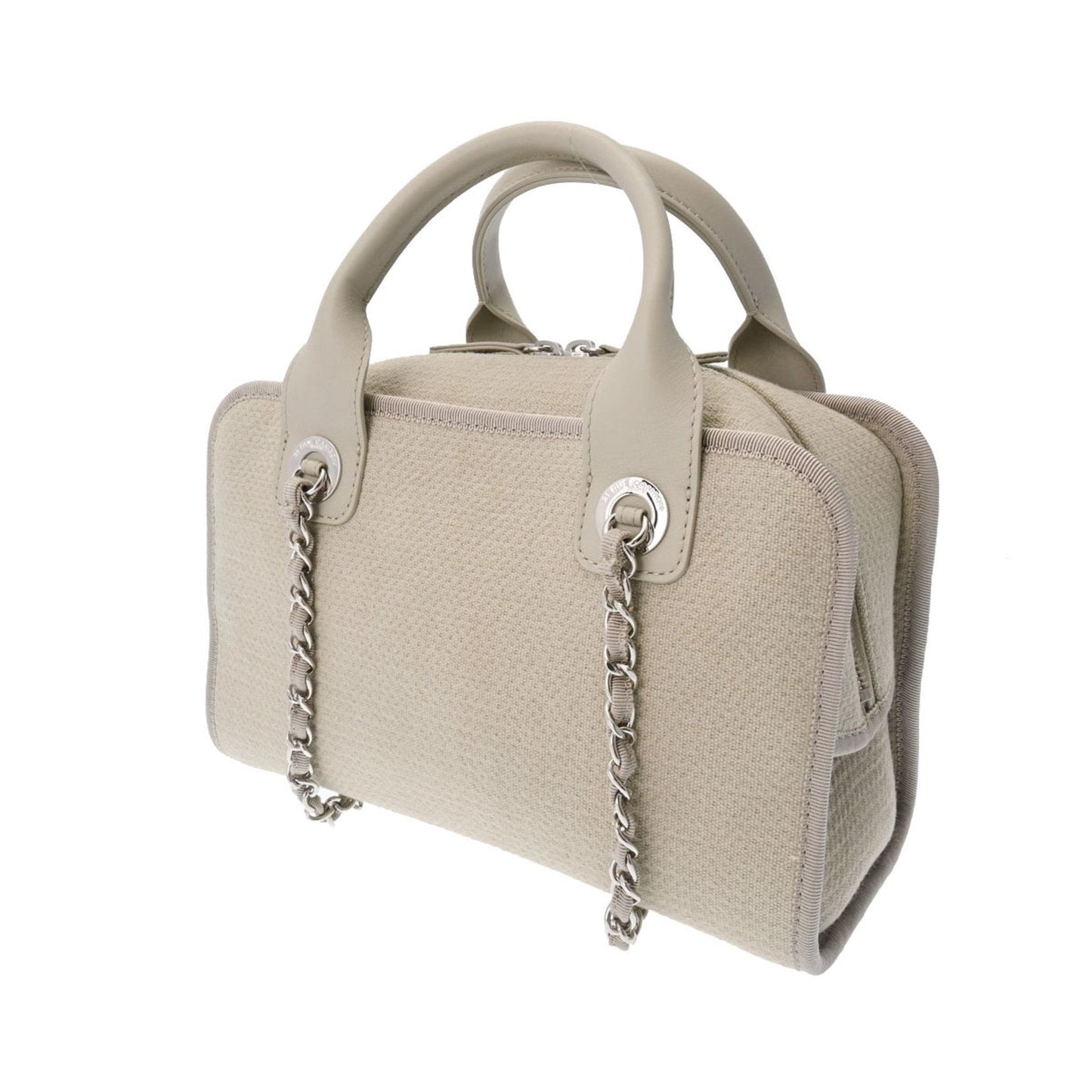 Chanel Sac Deauville en toile gris