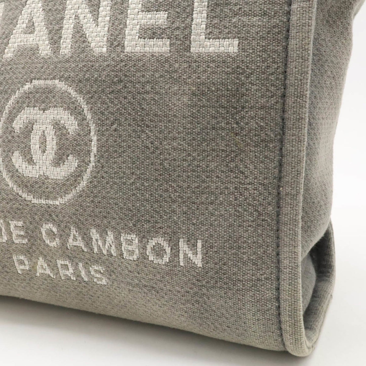Chanel Sac Deauville en toile noir