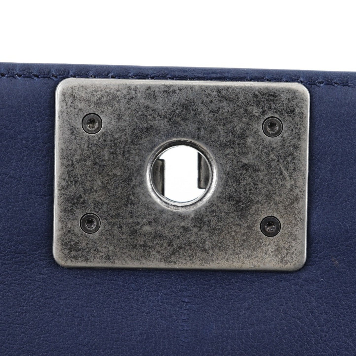 Chanel Sac Boy en cuir bleu