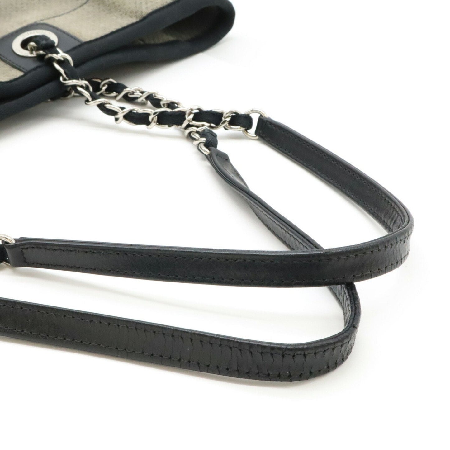 Chanel Sac Deauville en toile noir