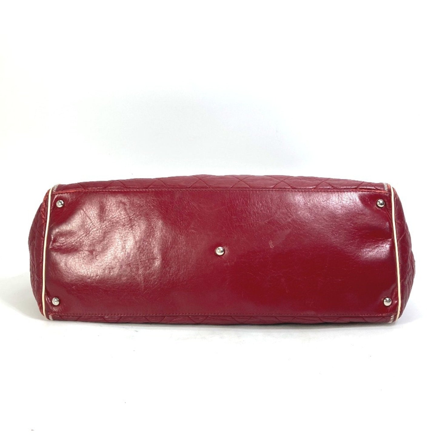 Chanel Sac Chain Tote en cuir rouge