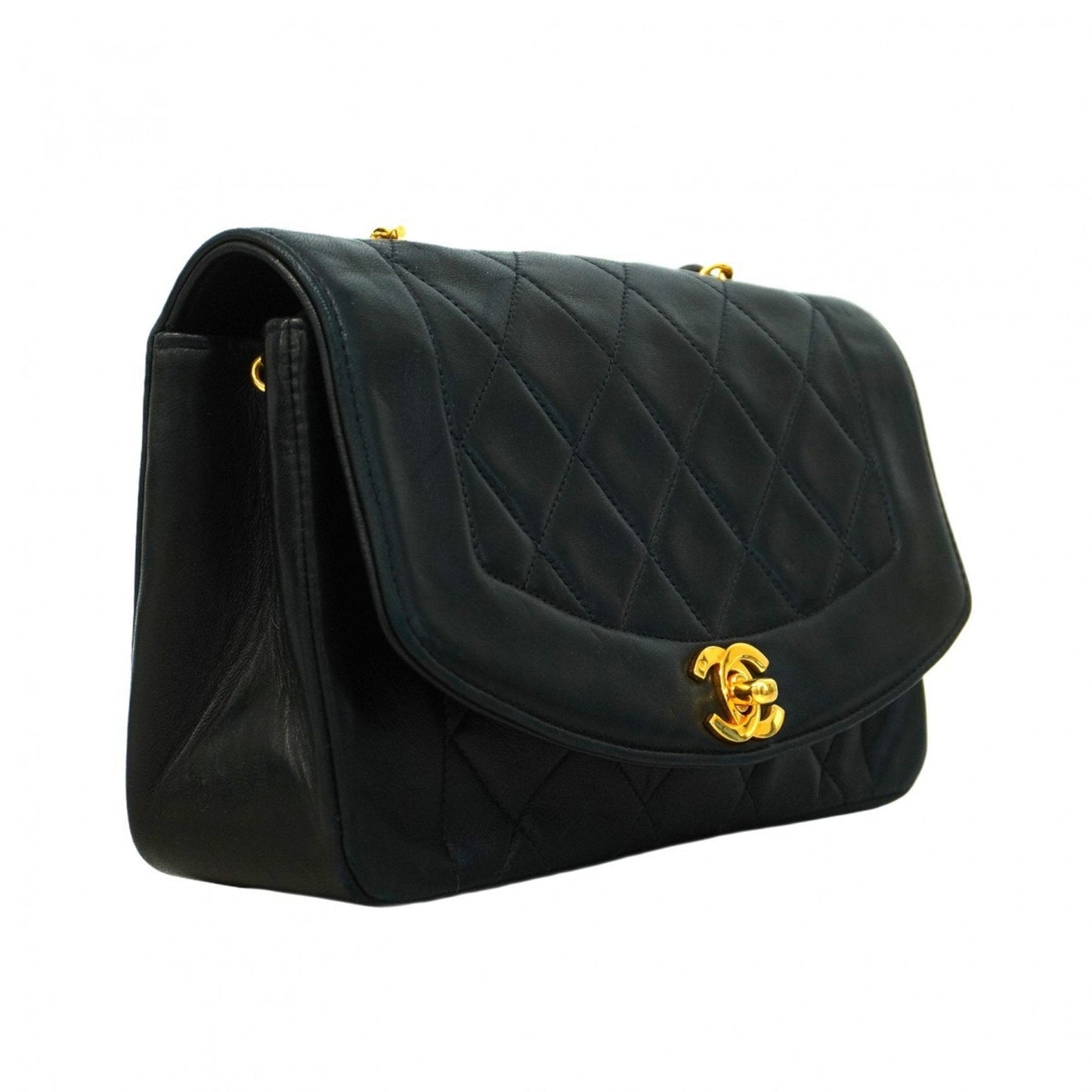 Chanel Sac Diana en cuir noir