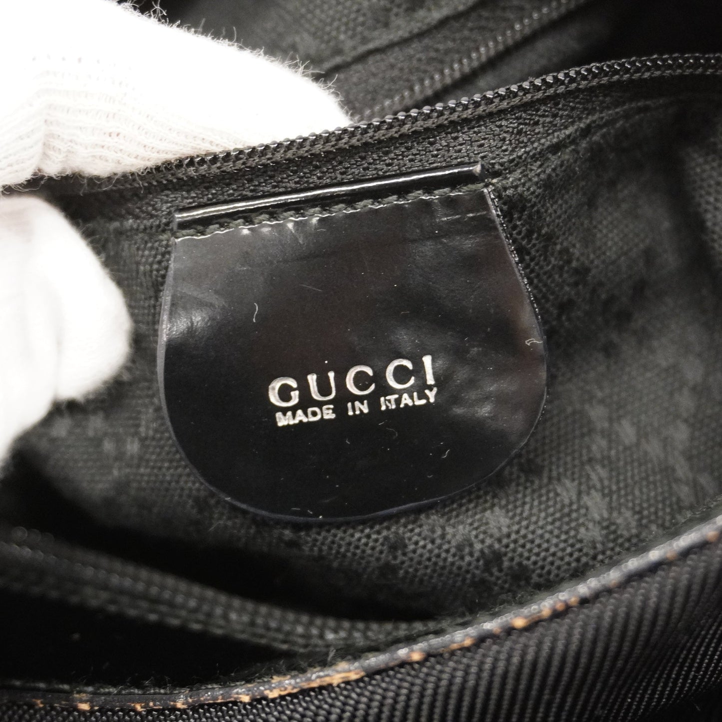 Gucci Bamboo Handbag 000 0531 Women's Nylon Black