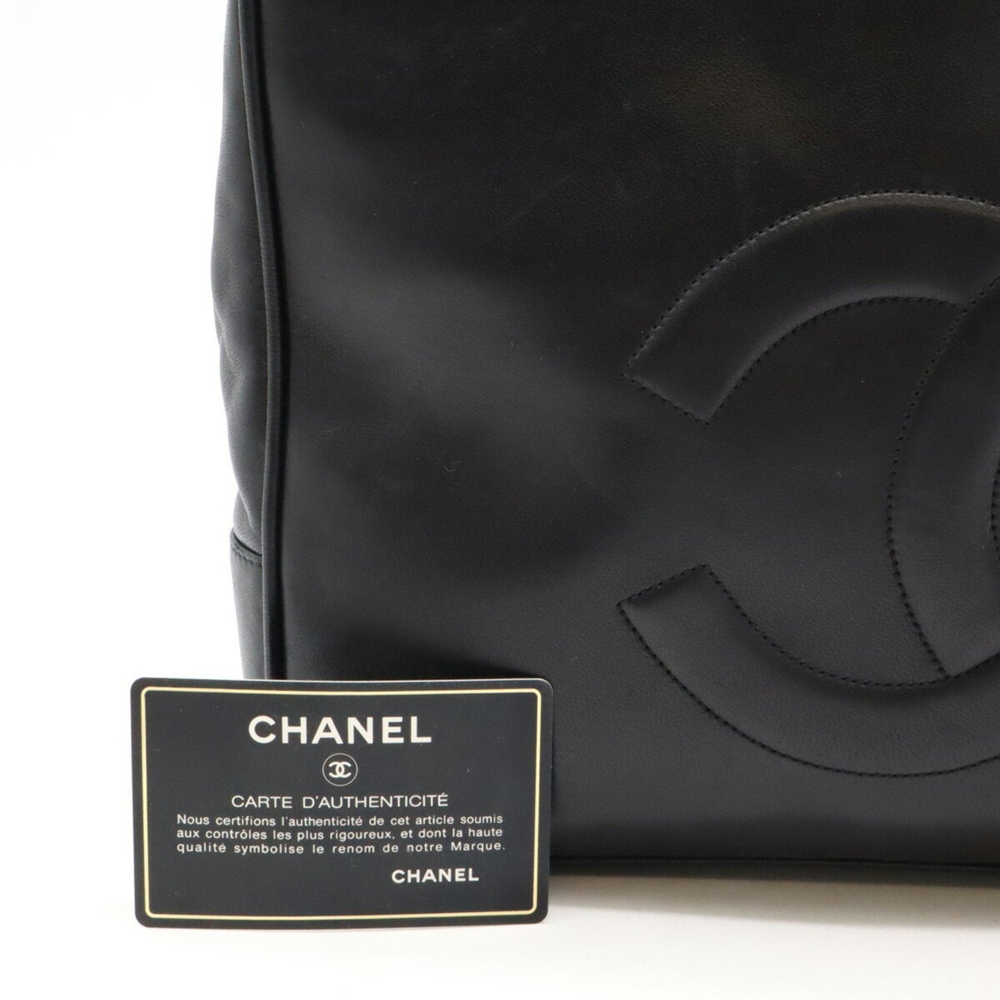 Chanel Sac Chain Tote en cuir noir