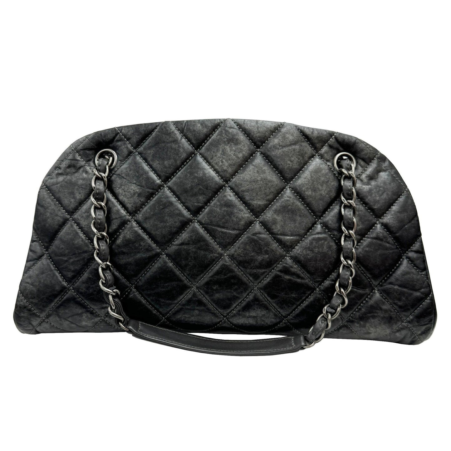 Chanel Sac Mademoiselle en cuir gris
