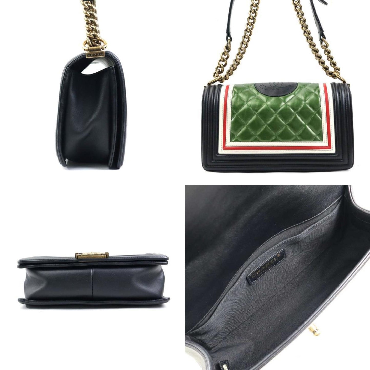 Chanel Sac Boy en cuir noir