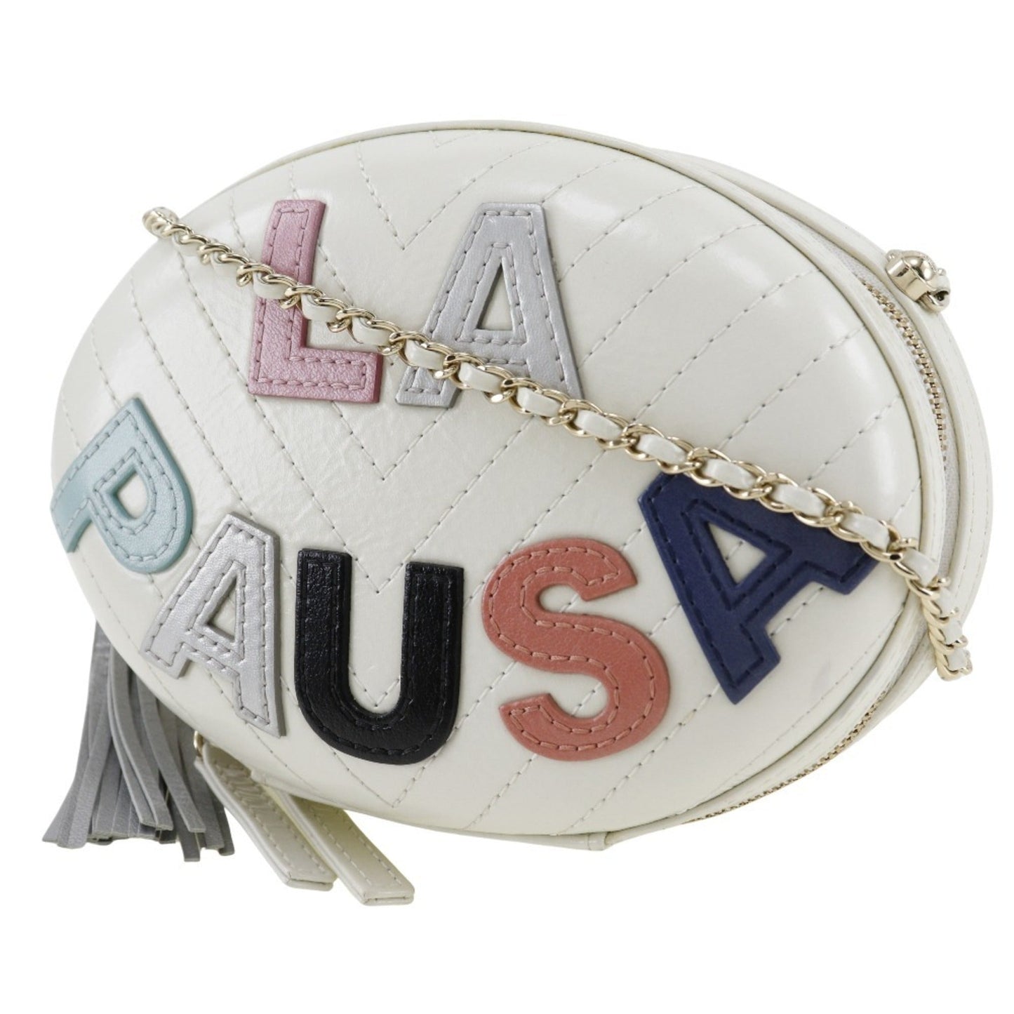 Chanel Sac La Pausa en cuir blanc