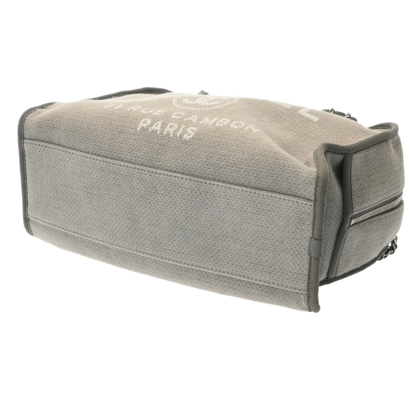Chanel Sac Deauville en toile gris