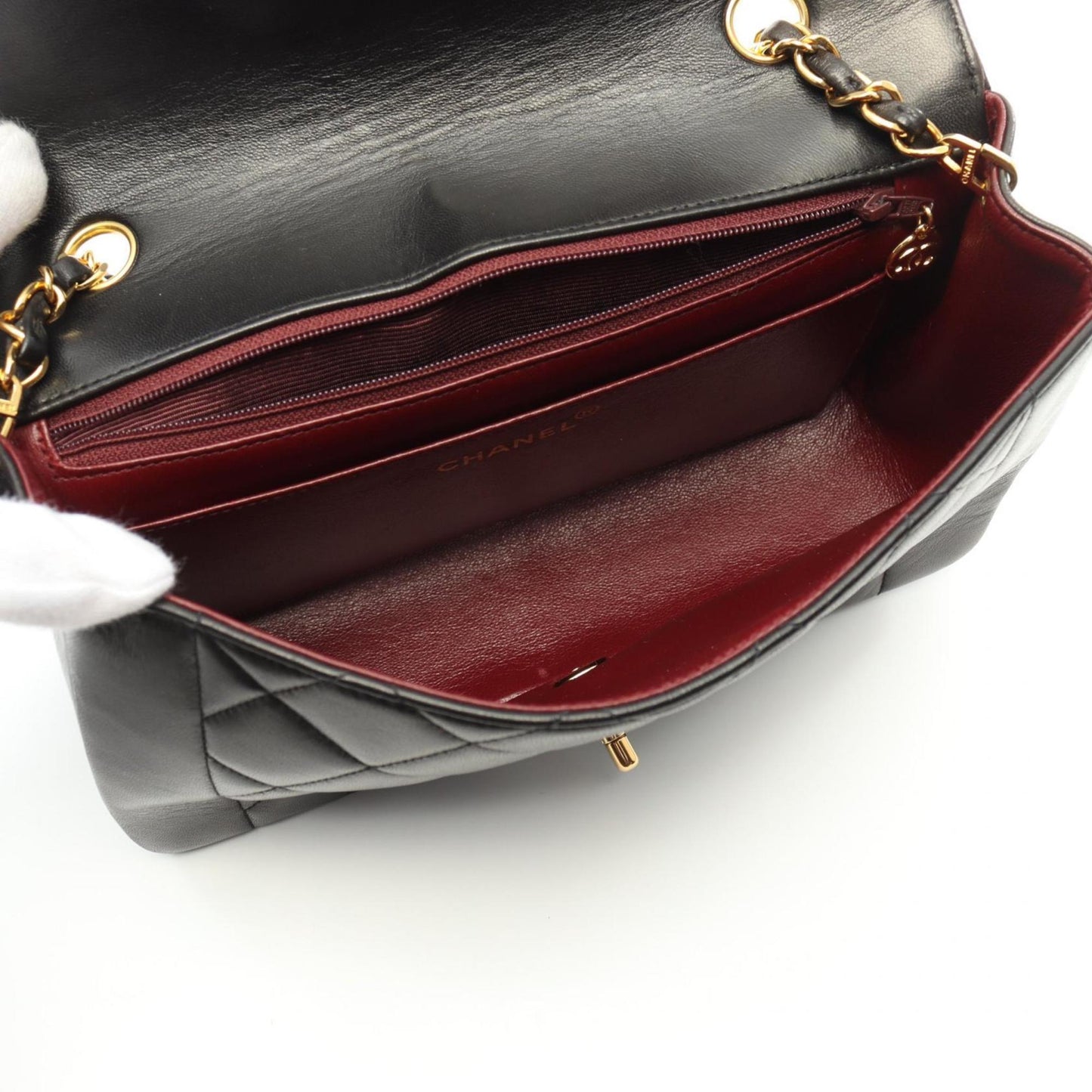 Chanel Sac Diana en cuir noir