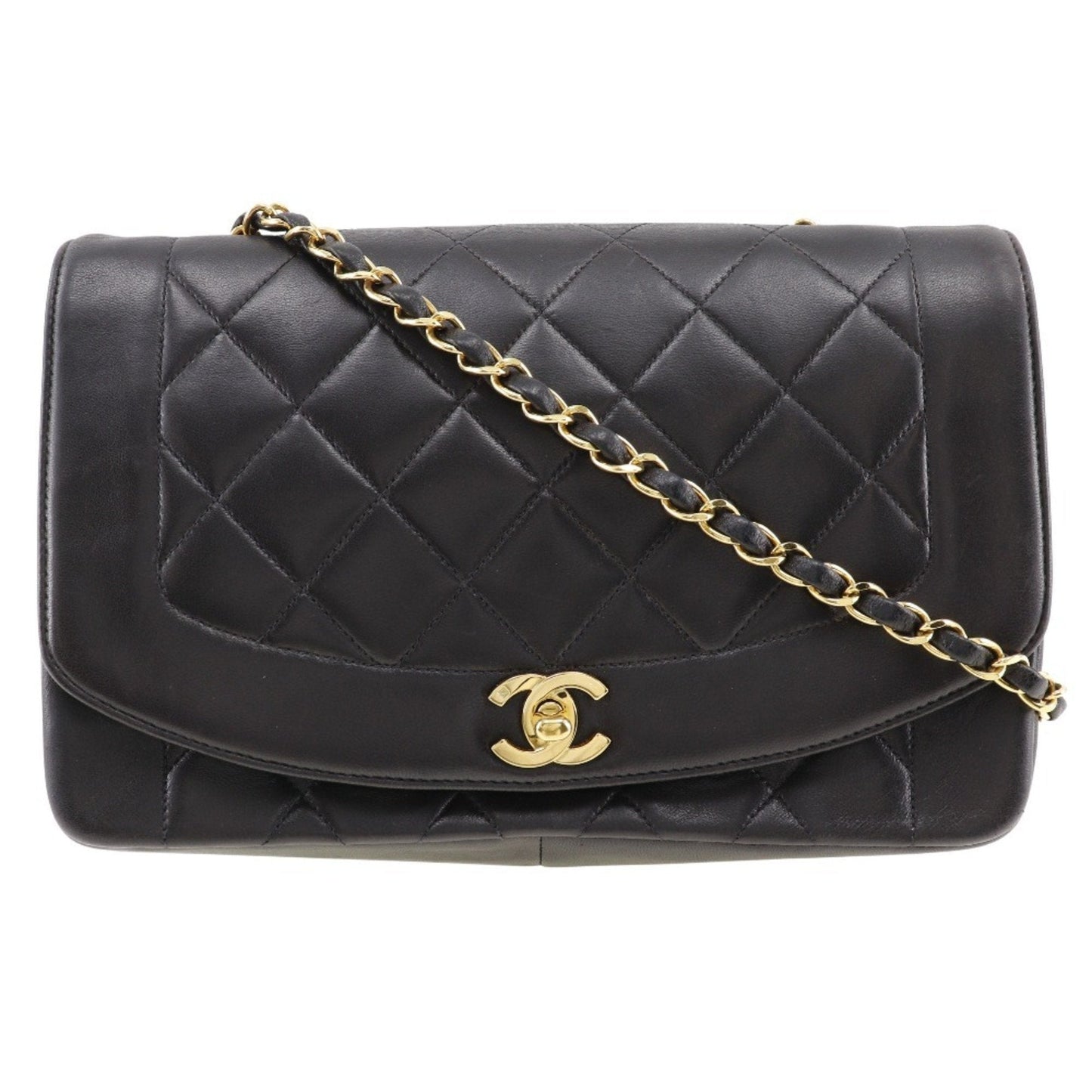 Chanel Sac Diana en cuir noir