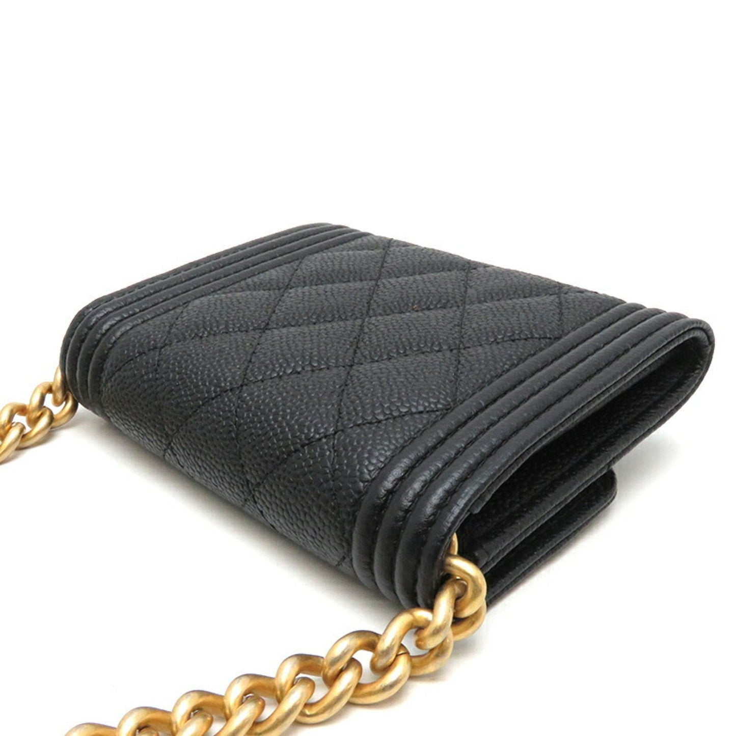 Chanel Sac Boy en cuir caviar noir
