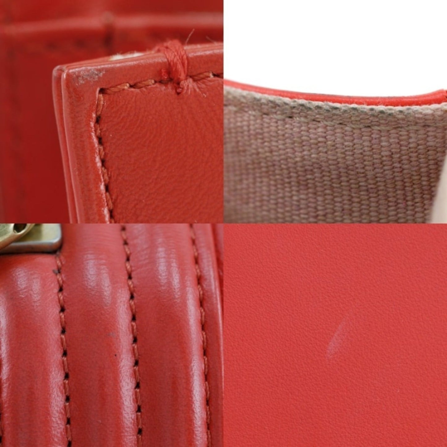 Chanel Sac Boy en cuir rouge