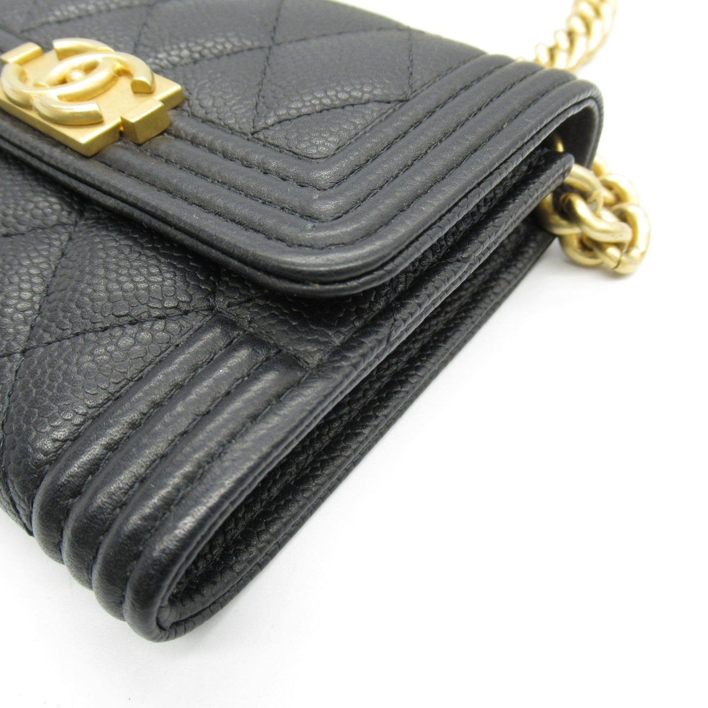 Chanel Sac Boy en cuir noir