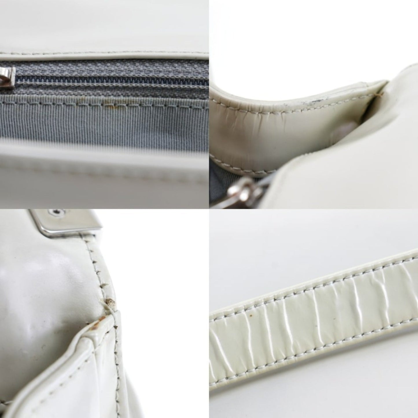 Chanel Sac Boy en cuir blanc