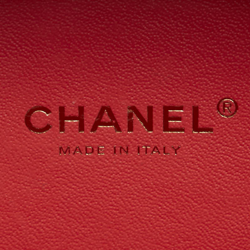 Chanel Leather Coco Mark CC Filigree Chain Shoulder Bag