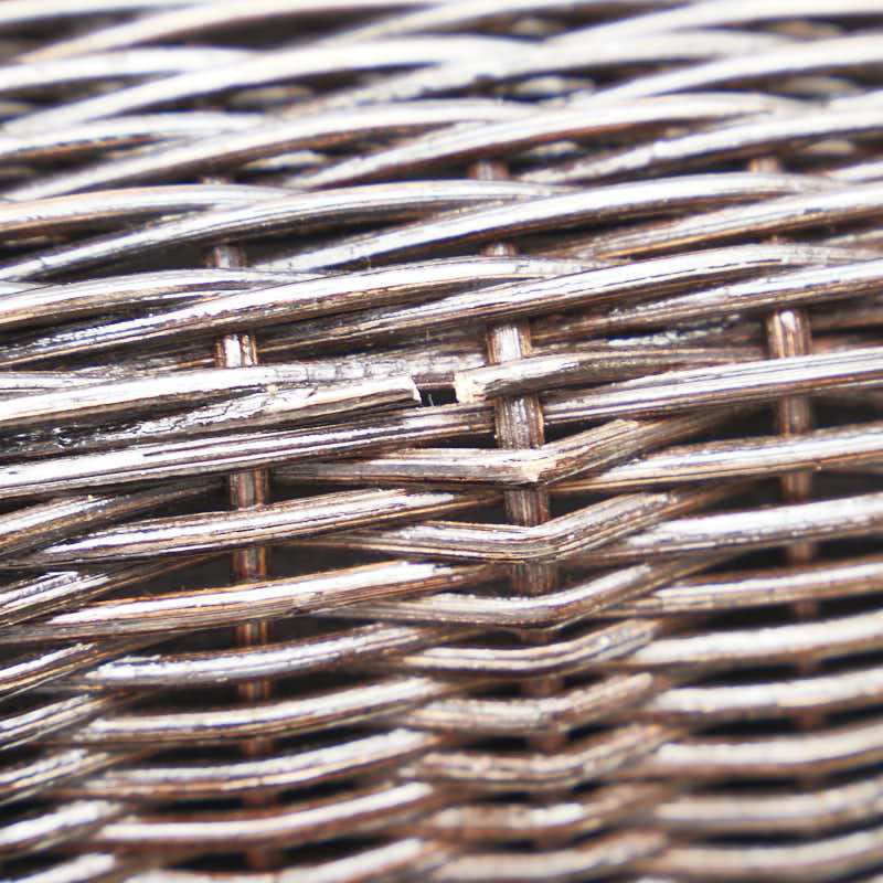 Chanel Coco Mark Rattan Handbag Brown