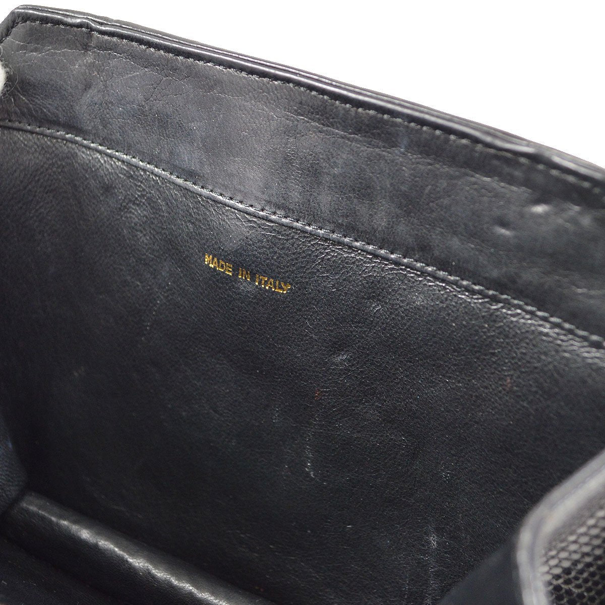 CHANEL 1989-1991 Black Lizard Octagonal Flap Bag