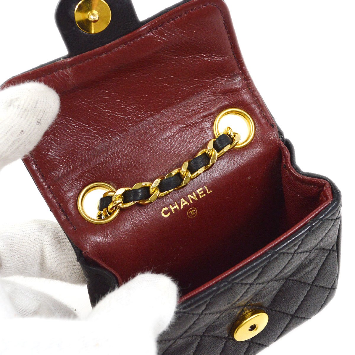 CHANEL Micro Bum Belt Bag Black Lambskin