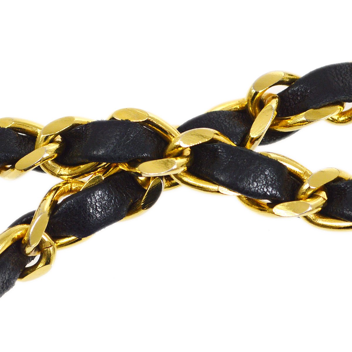 CHANEL 1986-1988 Black Lizard Pointed Flap